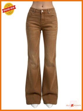 Women's Flare Bell Bottom Jeans Wide Leg Stretchy Denim Pants